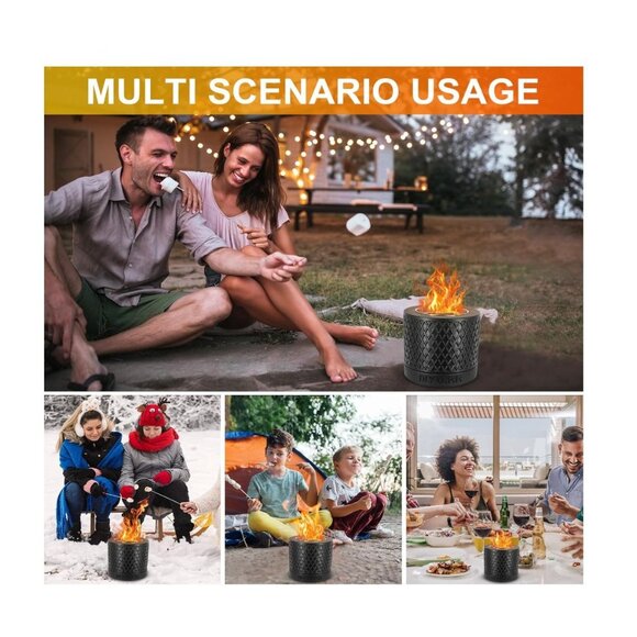 DLY Oasis Concrete Tabletop Fire Pit - Ethanol Fire Pit, Table Top Fire Pit Bowl - Picture 6 of 7